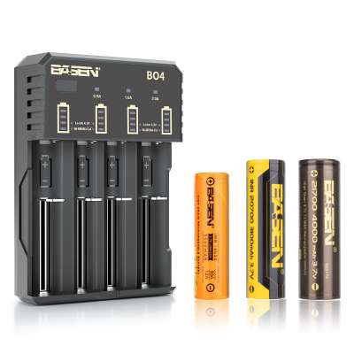 Basen BO4 5V 2a digital 4 slot lithium battery charger for 18650 26650