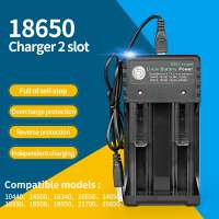 Universal USB Output Intelligent 2 slot Double 18650 Battery Charger for Rechargeable Li-ion Batteries AA AAA NiMH NiCD SC C D